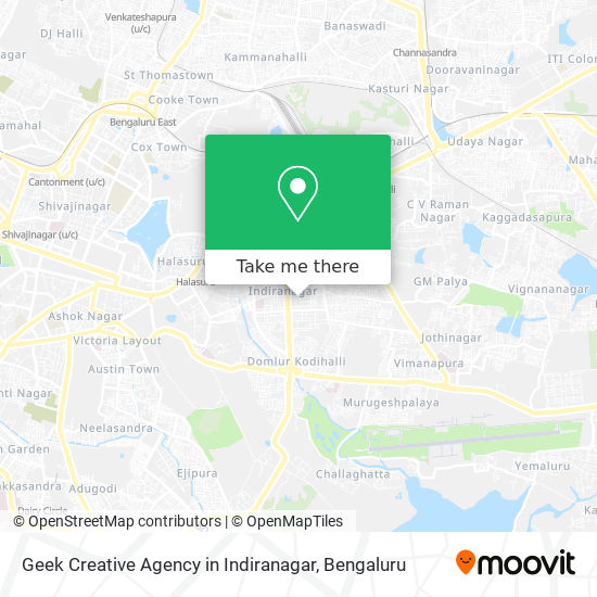 Geek Creative Agency in Indiranagar map