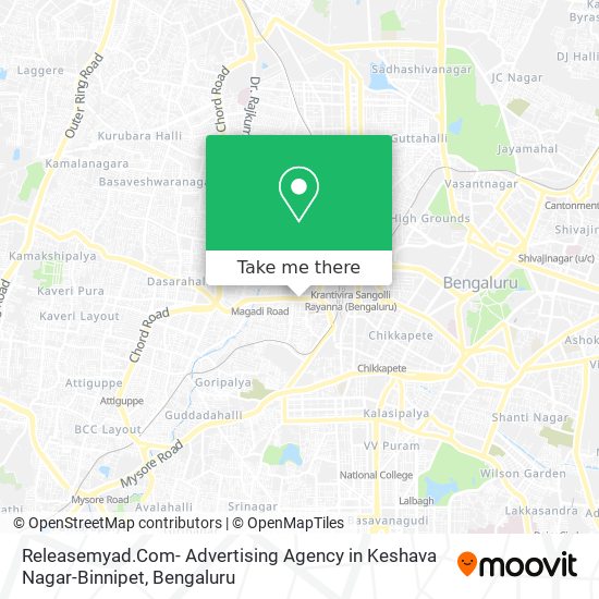 Releasemyad.Com- Advertising Agency in Keshava Nagar-Binnipet map