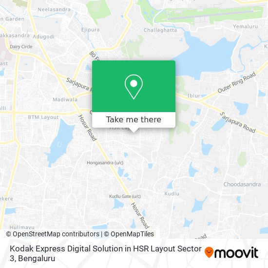 Kodak Express Digital Solution in HSR Layout Sector 3 map