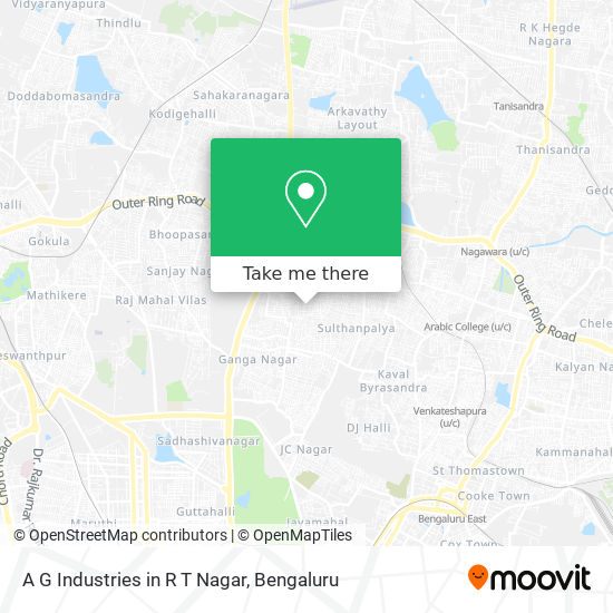 A G Industries in R T Nagar map