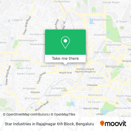 Star Industries in Rajajinagar 6th Block map