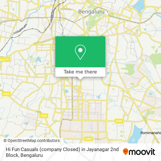 Hi Fun Casuals (company Closed) in Jayanagar 2nd Block map