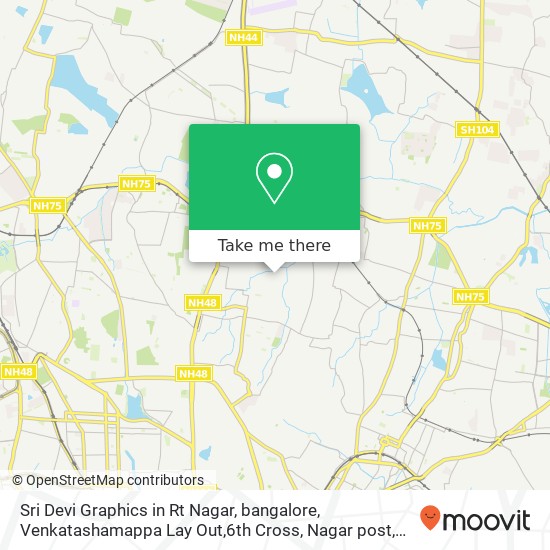 Sri Devi Graphics in Rt Nagar, bangalore, Venkatashamappa Lay Out,6th Cross, Nagar post, Chamundi N map