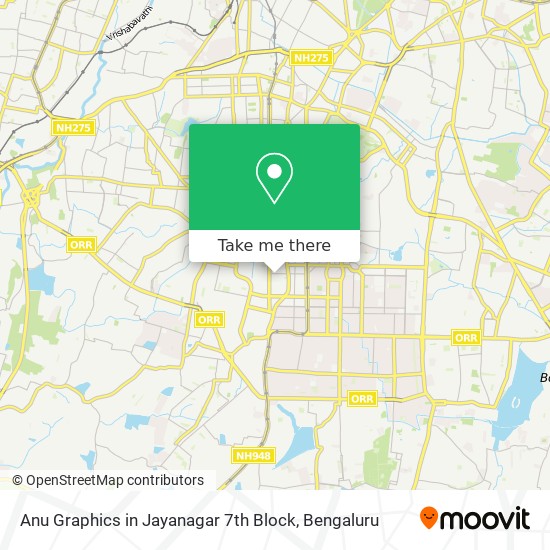 Anu Graphics in Jayanagar 7th Block map