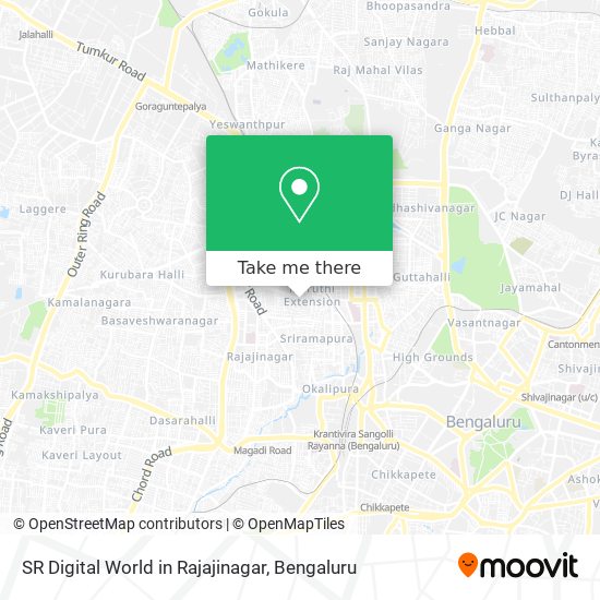 SR Digital World in Rajajinagar map