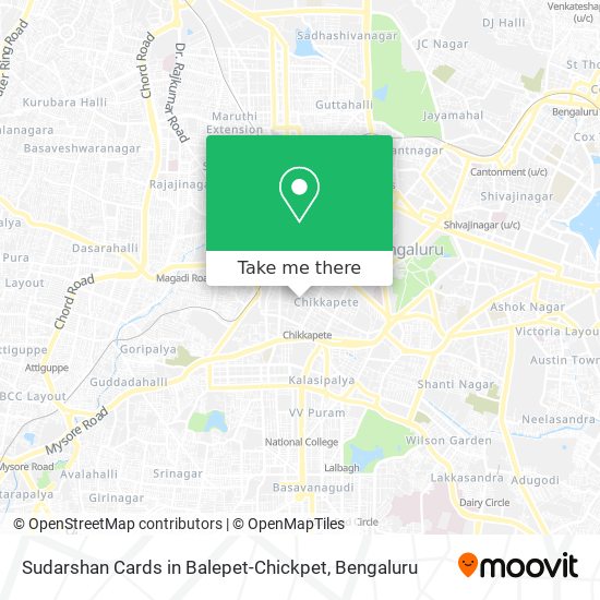 Sudarshan Cards in Balepet-Chickpet map