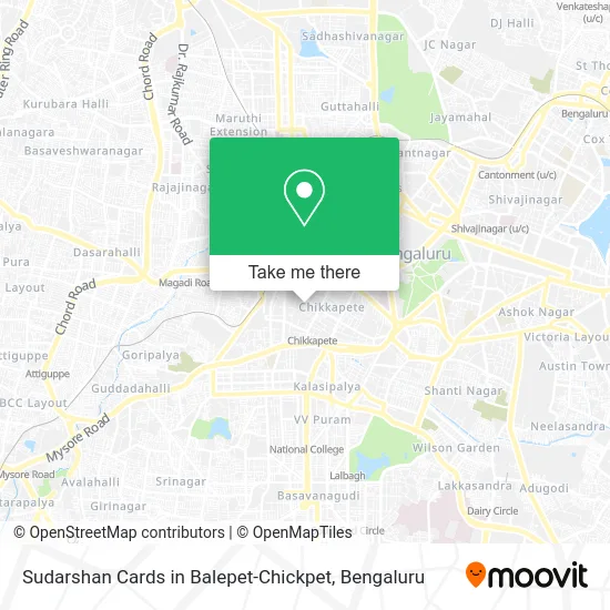 Sudarshan Cards in Balepet-Chickpet map