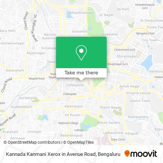 Kannada Kanmani Xerox in Avenue Road map