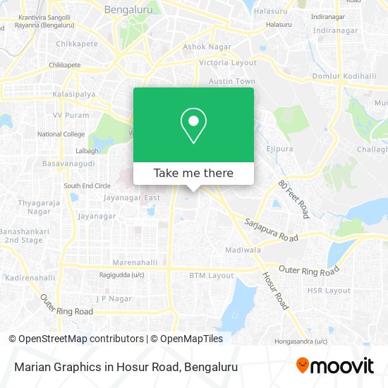 Marian Graphics in Hosur Road map