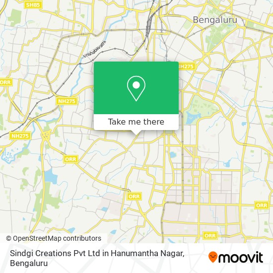 Sindgi Creations Pvt Ltd in Hanumantha Nagar map