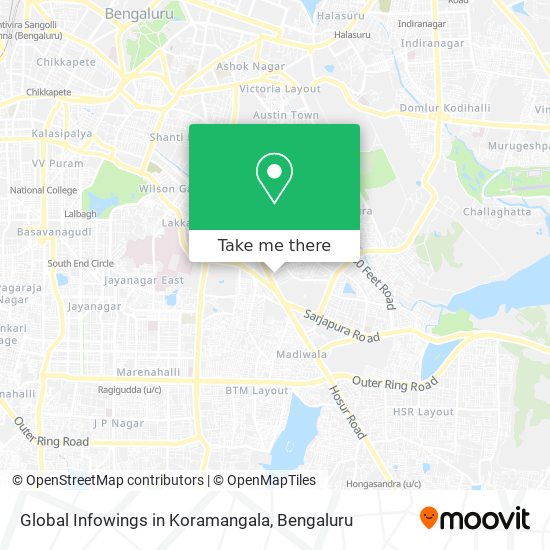 Global Infowings in Koramangala map