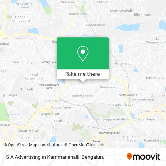 S A Advertising in Kammanahalli map