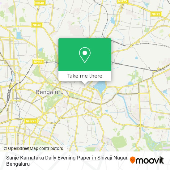 Sanje Karnataka Daily Evening Paper in Shivaji Nagar map