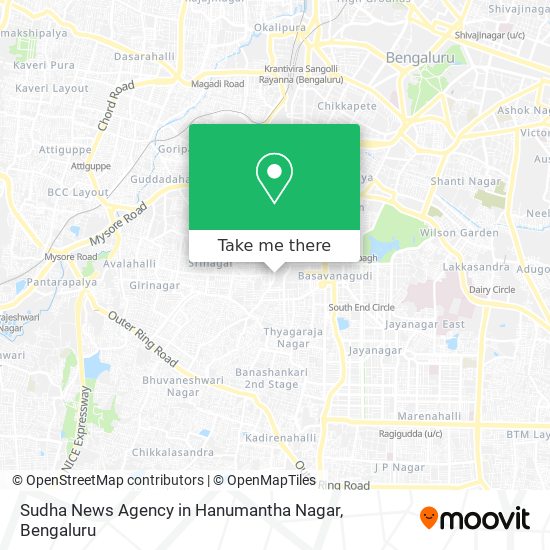 Sudha News Agency in Hanumantha Nagar map
