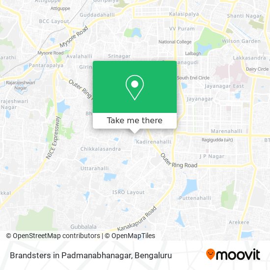 Brandsters in Padmanabhanagar map