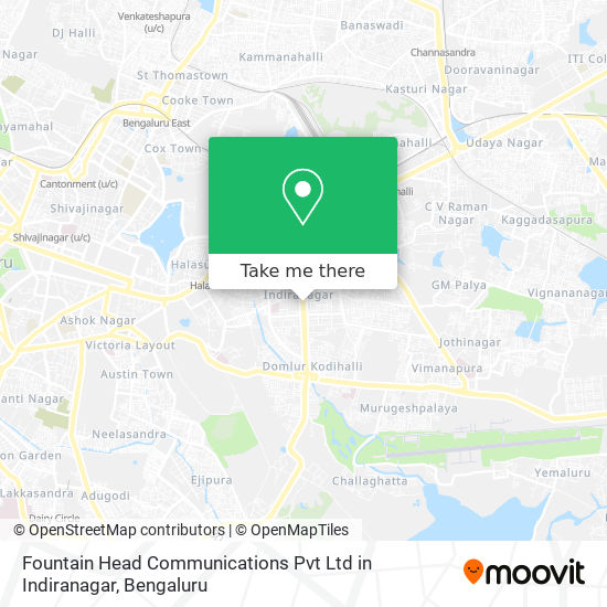 Fountain Head Communications Pvt Ltd in Indiranagar map