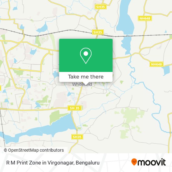 R M Print Zone in Virgonagar map