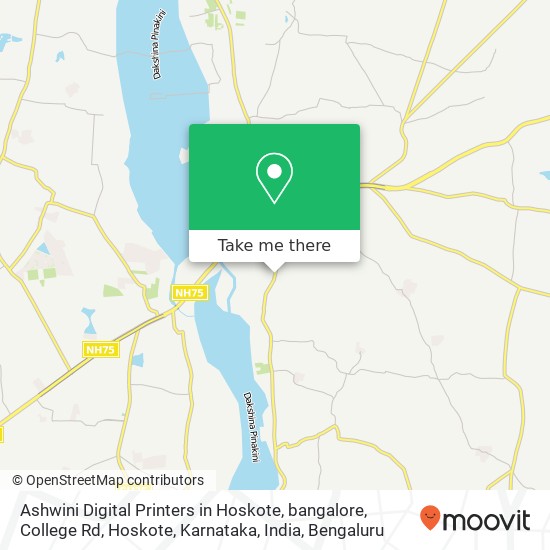 Ashwini Digital Printers in Hoskote, bangalore, College Rd, Hoskote, Karnataka, India map