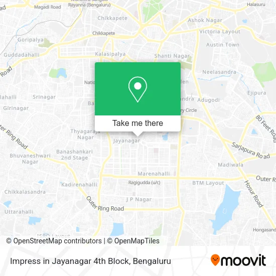 Impress in Jayanagar 4th Block map