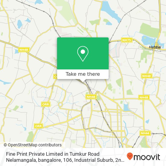 Fine Print Private Limited in Tumkur Road Nelamangala, bangalore, 106, Industrial Suburb, 2nd Stage map