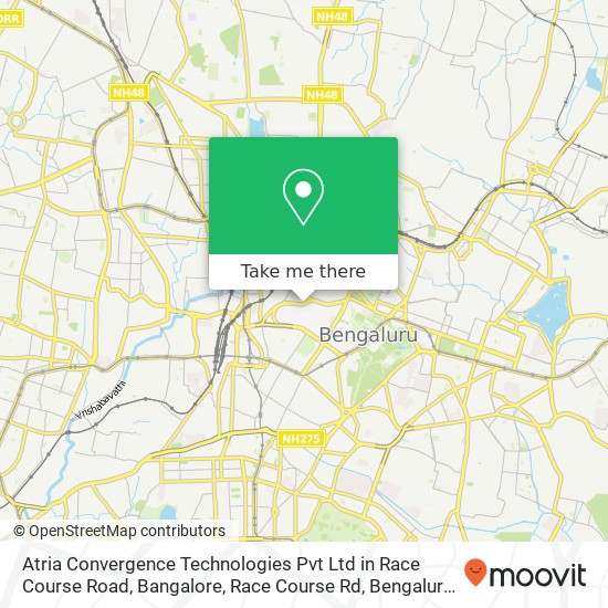 Atria Convergence Technologies Pvt Ltd in Race Course Road, Bangalore, Race Course Rd, Bengaluru, K map