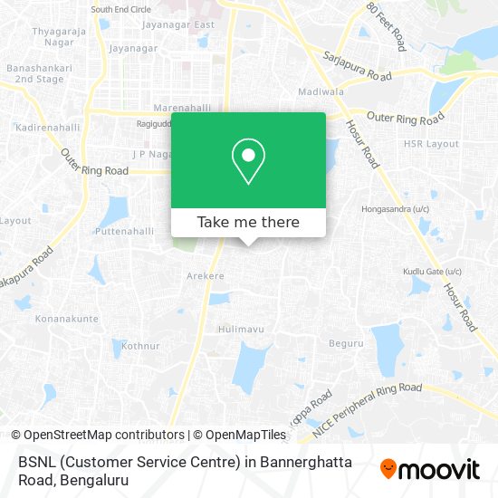 BSNL (Customer Service Centre) in Bannerghatta Road map