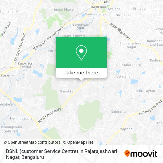 BSNL (customer Service Centre) in Rajarajeshwari Nagar map