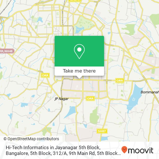 Hi-Tech Informatics in Jayanagar 5th Block, Bangalore, 5th Block, 312 / A, 9th Main Rd, 5th Block, Ja map