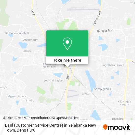 Bsnl (Customer Service Centre) in Yelahanka New Town map