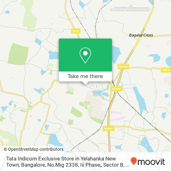 Tata Indicom Exclusive Store in Yelahanka New Town, Bangalore, No.Mig 2338, Iii Phase,, Sector B, 1 map