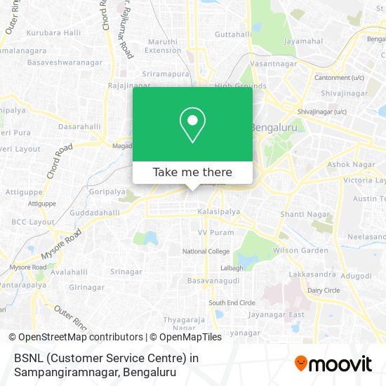 BSNL (Customer Service Centre) in Sampangiramnagar map