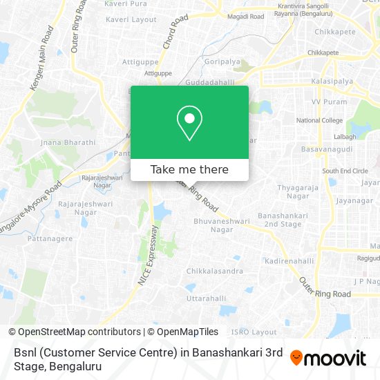 Bsnl (Customer Service Centre) in Banashankari 3rd Stage map