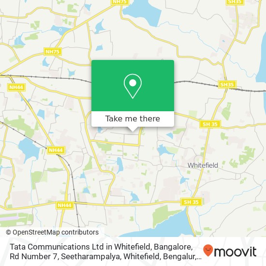 Tata Communications Ltd in Whitefield, Bangalore, Rd Number 7, Seetharampalya, Whitefield, Bengalur map