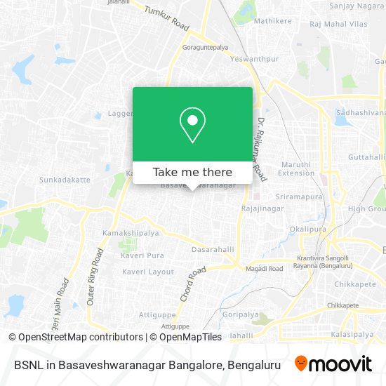BSNL in Basaveshwaranagar Bangalore map