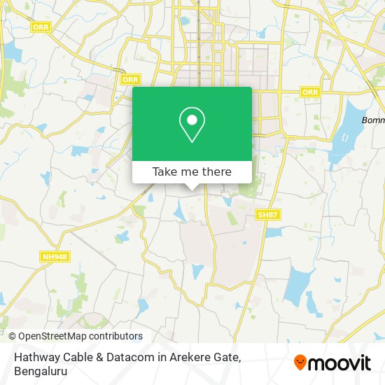 Hathway Cable & Datacom in Arekere Gate map