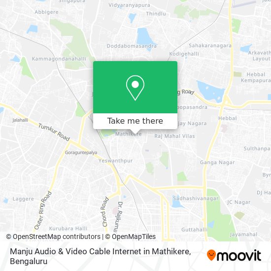 Manju Audio & Video Cable Internet in Mathikere map