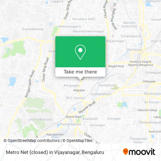 Metro Net (closed) in Vijayanagar map