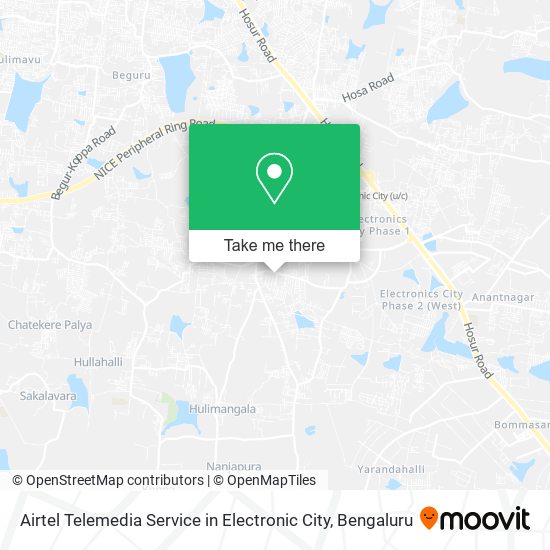 Airtel Telemedia Service in Electronic City map