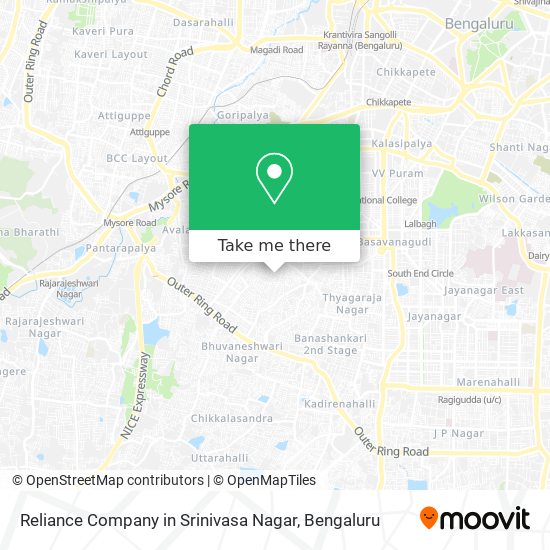 Reliance Company in Srinivasa Nagar map