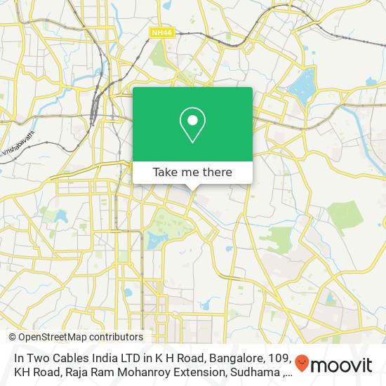 In Two Cables India LTD in K H Road, Bangalore, 109, KH Road, Raja Ram Mohanroy Extension, Sudhama map
