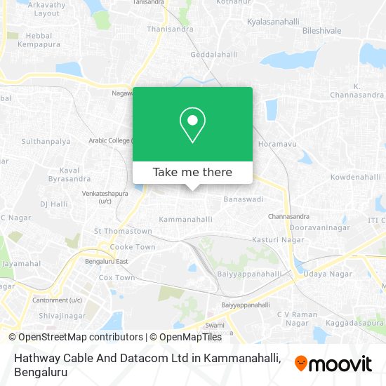 Hathway Cable And Datacom Ltd in Kammanahalli map