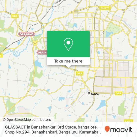 GLASSACT in Banashankari 3rd Stage, bangalore, Shop No.294, Banashankari, Bengaluru, Karnataka 5600 map