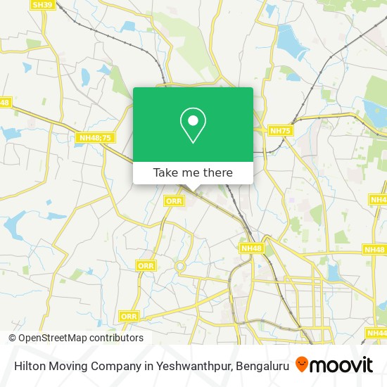 Hilton Moving Company in Yeshwanthpur map