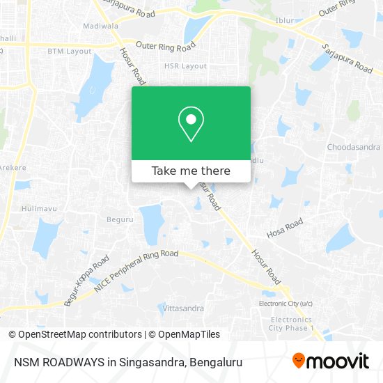 NSM ROADWAYS in Singasandra map