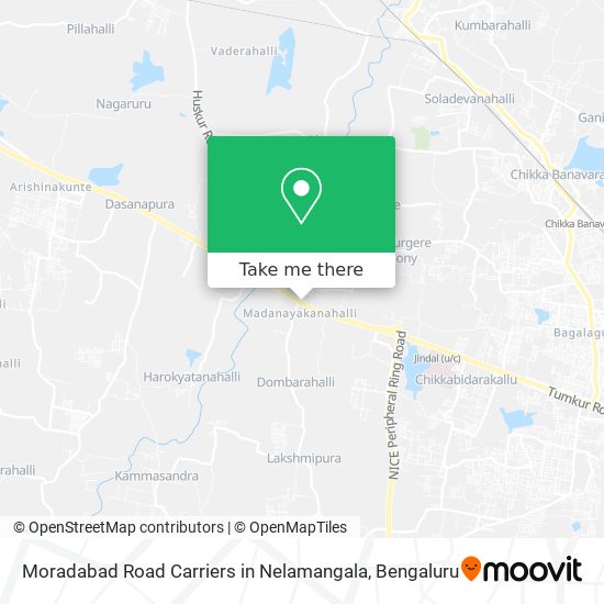 Moradabad Road Carriers in Nelamangala map