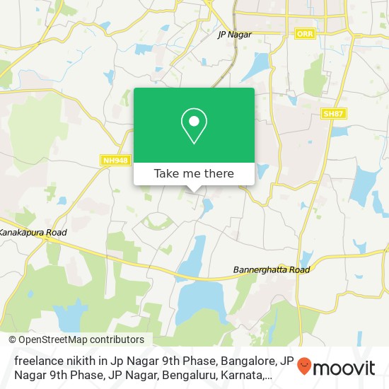 freelance nikith in Jp Nagar 9th Phase, Bangalore, JP Nagar 9th Phase, JP Nagar, Bengaluru, Karnata map