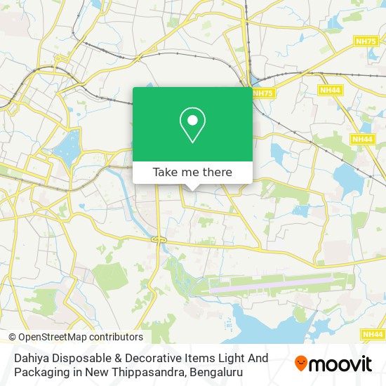 Dahiya Disposable & Decorative Items Light And Packaging in New Thippasandra map