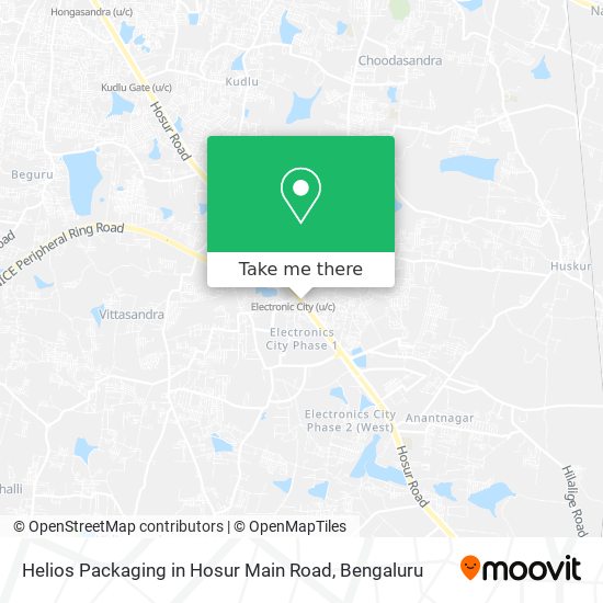 Helios Packaging in Hosur Main Road map