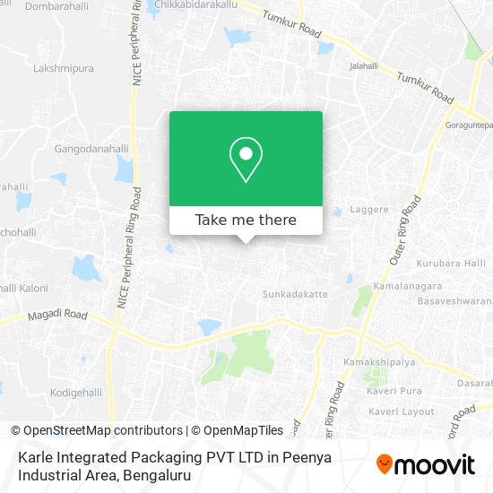 Karle Integrated Packaging PVT LTD in Peenya Industrial Area map