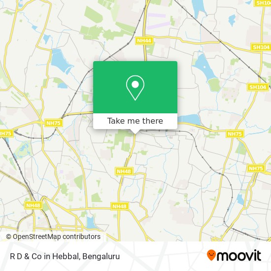 R D & Co in Hebbal map